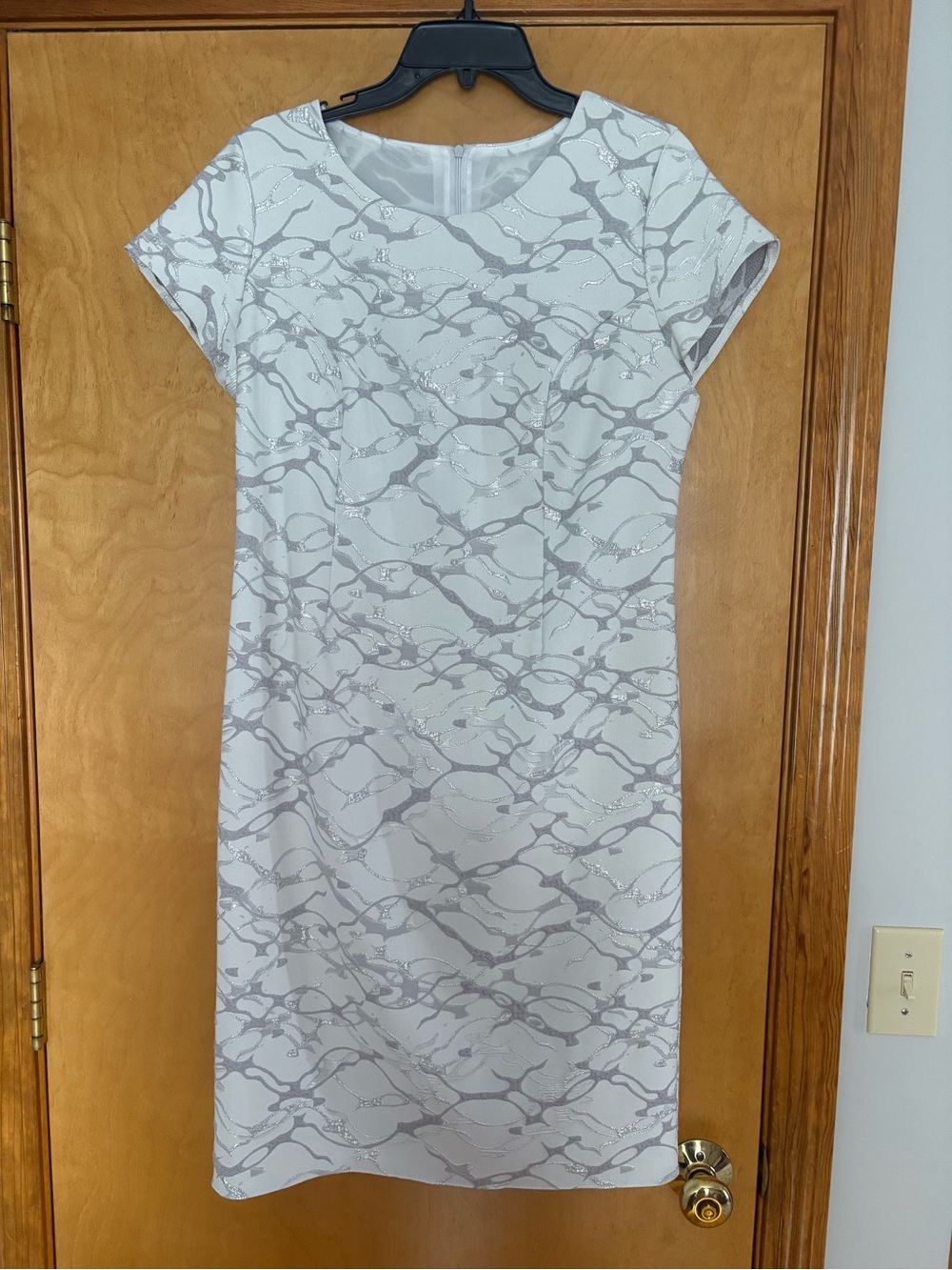 Piomar White & Silver Abstract Dress